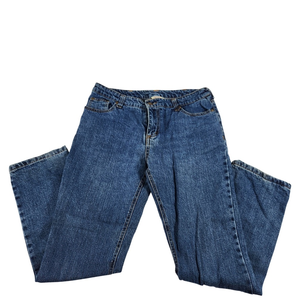 Jane Ashley Vintage Workwear Flannel Lined Jeans Blue Plaid 10x30 Womens 26x28